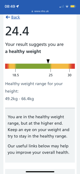 NHS BMI calculator