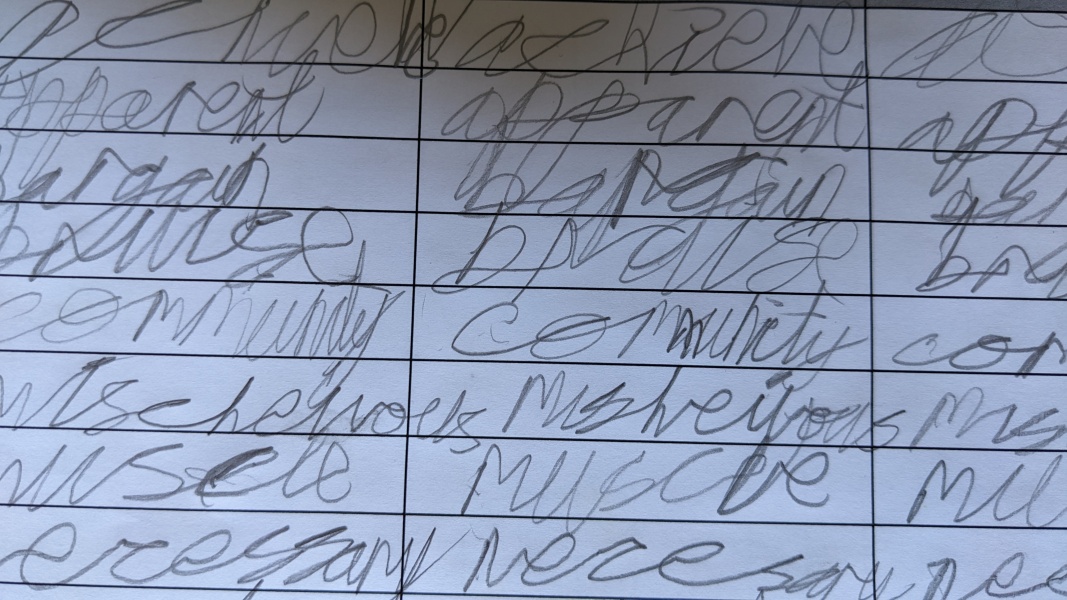 How can I help DS10 improve his handwriting?