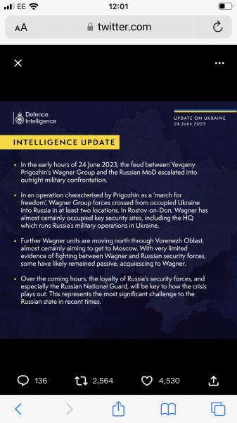 What's going on in Moscow?? Wagner convoys go towards Moscow.