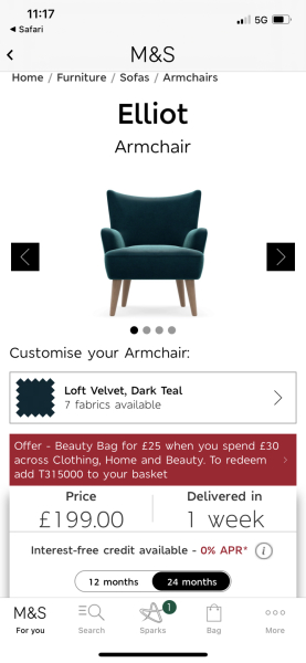 Which colour of chair?