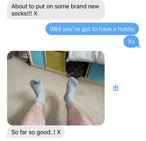 The last text conversation you had with your other half….and the date and how long you have been together….
