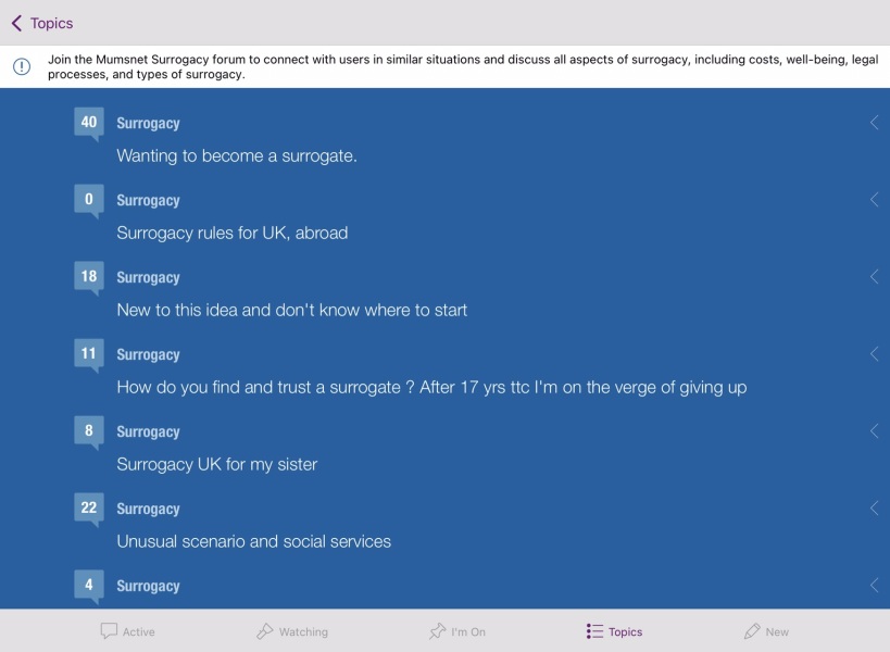 A new banner on the Surrogacy board