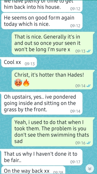 The last text conversation you had with your other half….and the date and how long you have been together….