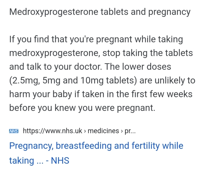 Help! Panicking took provera and pregnant 