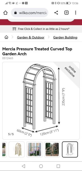 Mercia curved top garden arch assembly instructions