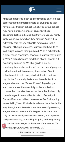 Blackheath High GDST 11+ entrance exam