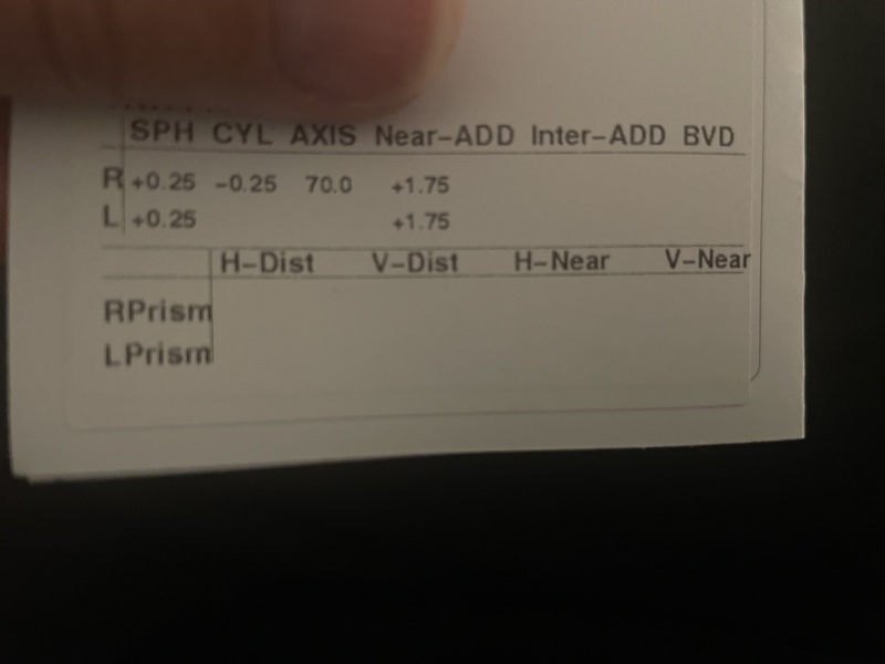 Help with glasses prescription pls