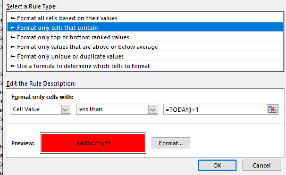 Excel help please - Conditional formatting, red, amber dates
