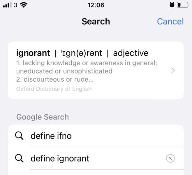 Boyfriend says I'm ignorant -aibu to think I'm not?