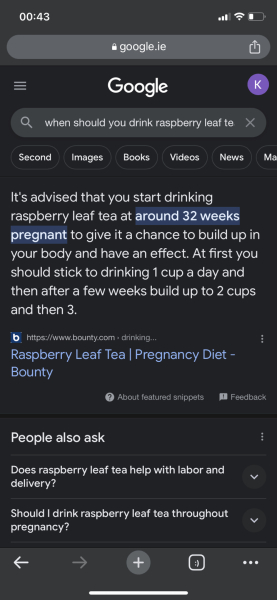 Anyone have v strong braxton hicks after raspberry leaf tea?