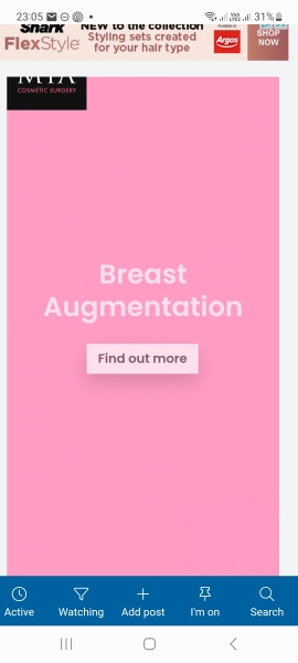 Breast enlargement ads?