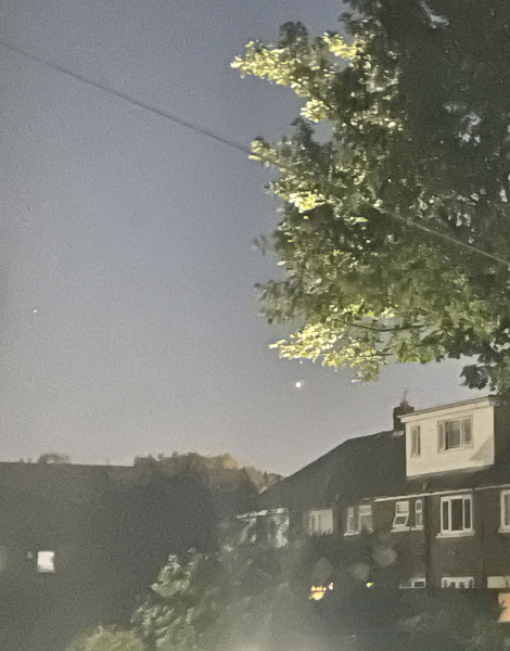 Anyone awake in UK go and have a look in the western sky