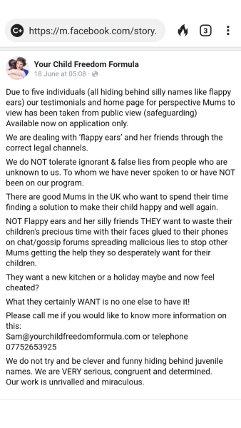 to warn you about this company offering solutions to child's anxiety and school refusal?