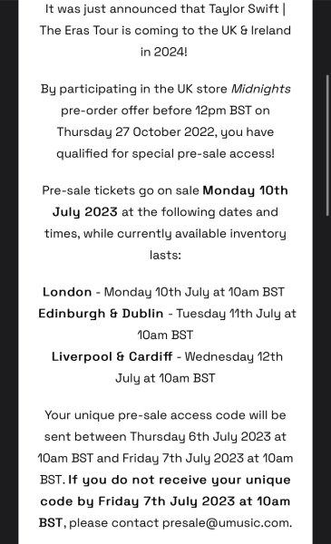 Taylor Swift tickets help! 