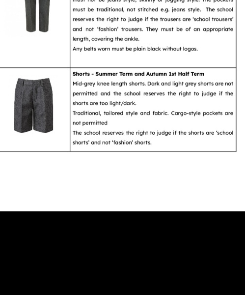 School insist on black trousers for summer