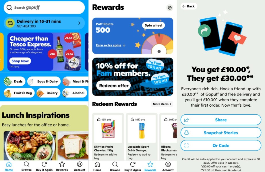Gopuff free £30 credit