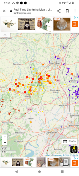 Amber warning for thunderstorms issued.