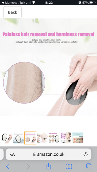 Leg hair eraser type things