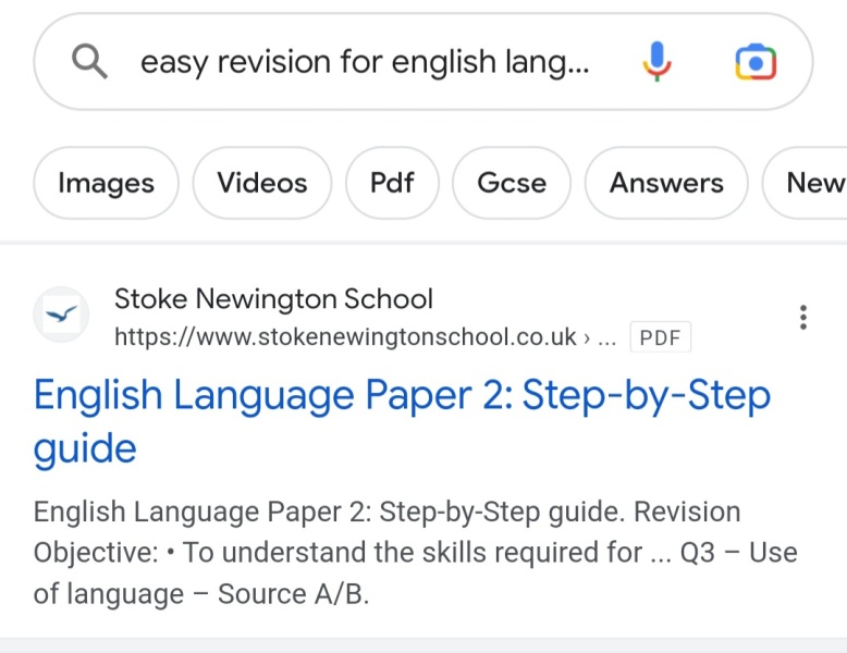 GCSE supporting - to half term, and beyond!