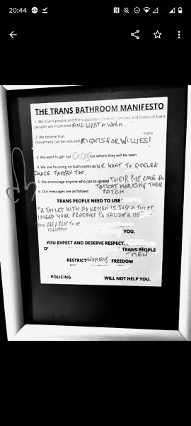 'Trans Bathroom Manifesto' in London pub - are these doing the rounds?