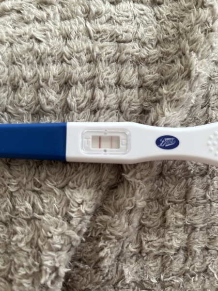 Test line darker than control line