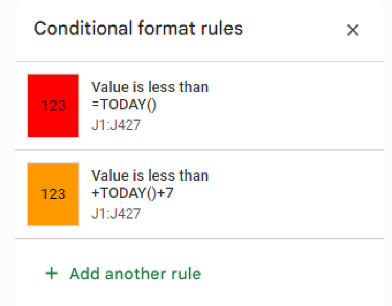 Excel help please - Conditional formatting, red, amber dates