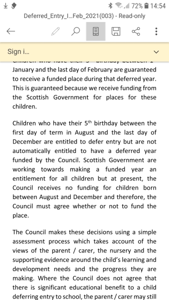 Would you defer your child? (SCOTLAND)