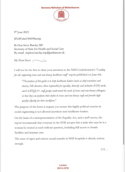 Telegraph: Patients may be guilty of discrimination if they refuse care of transgender medic, NHS bosses told