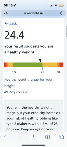 NHS BMI calculator