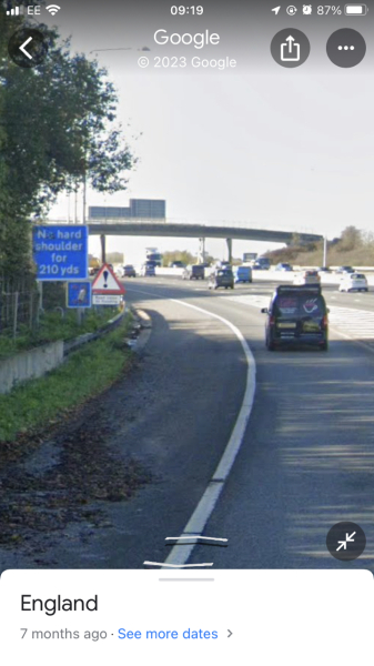 Cycling on the motorway 
