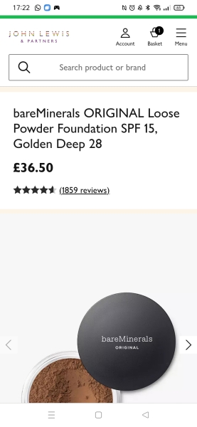 Bare Minerals foundation