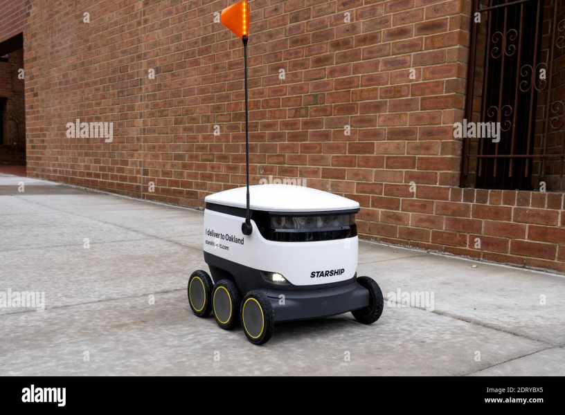 What do people do regarding these robots on the roads/paths?