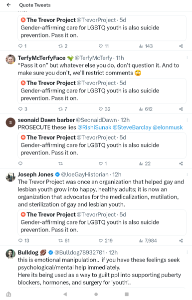 Trevor Project touting suicide mantra