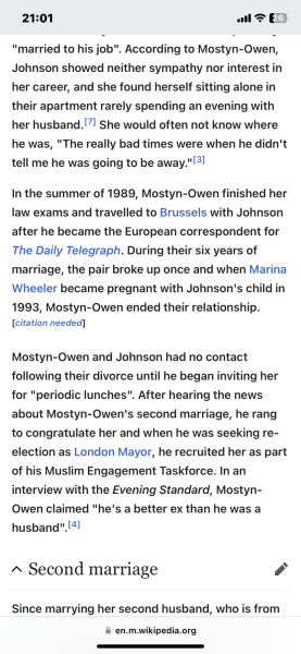 So Boris gave a £117k for life peerage to his daughter?!