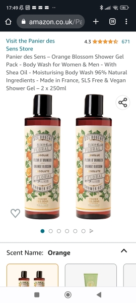 Want a Fleur d’oranger bath gel please. Which?