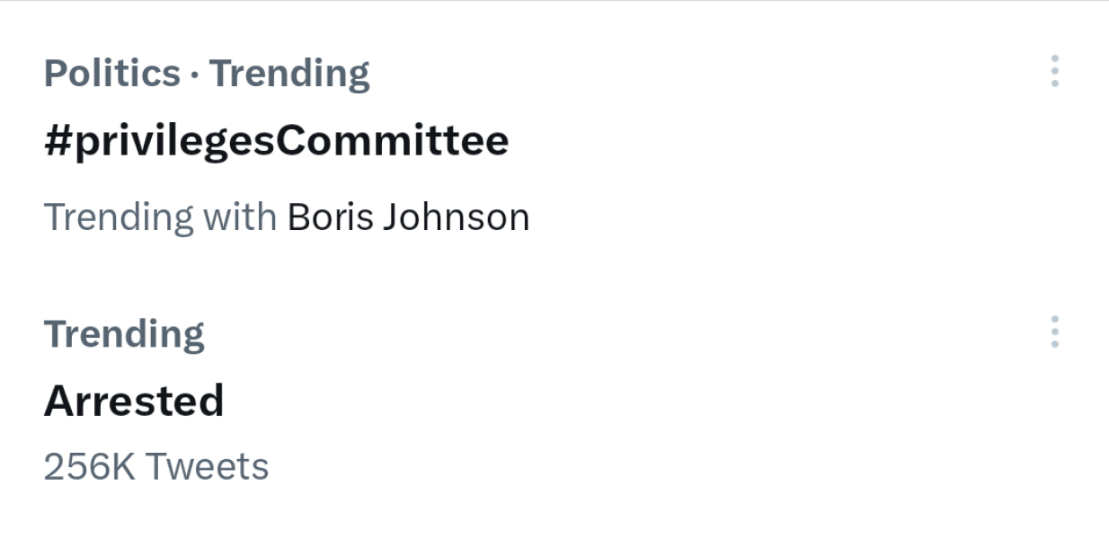 Boris stands down as MP with immediate effect part 2