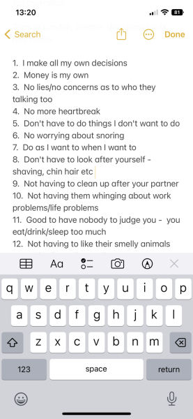 Please tell me some joys of living alone 