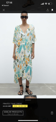 Cotton, patterned midi dress 16/18