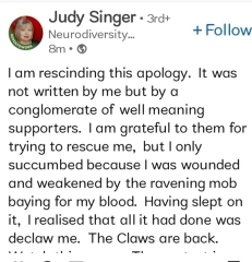 Judy Singer who coined the word Neurodiversity
