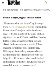 Long haul and jetlag