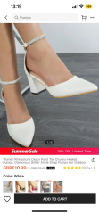 To ask what shoes to get to match my wedding dress?