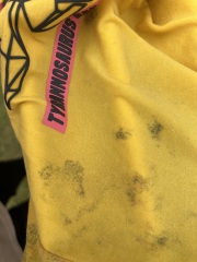 Stains on brand new t-shirt after washing 
