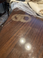 Help! Decorator has damaged DP’s piano - water damage to wood, can it be reversed/ restored 
