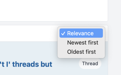 Advanced search - random date order of threads and posts?