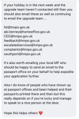 That the passport office service has been unacceptable