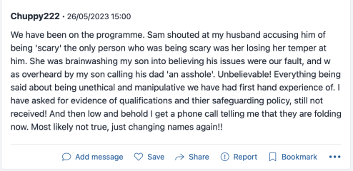 to warn you about this company offering solutions to child's anxiety and school refusal?