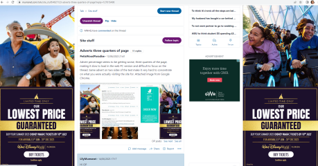 Adverts three quarters of page