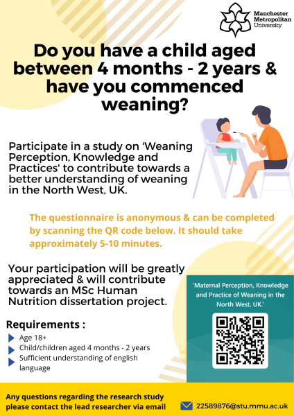 North West, UK Mums needed for 5 minute Weaning Survey