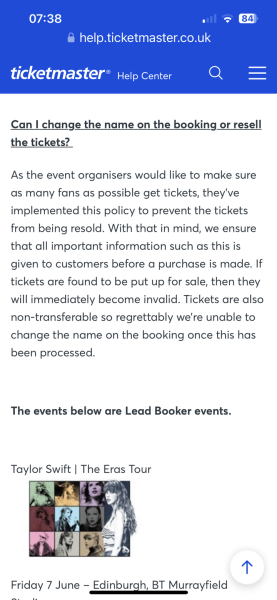 Taylor Swift Eras Tour Ticket Swap