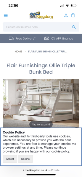 Parents sleeping in living room so child can have own room